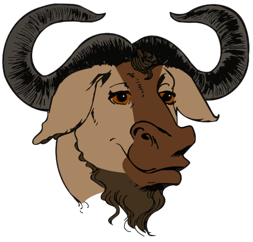 The GNU Head, the iconic mascot and logo of the GNU Project, shown here in its colorful version.